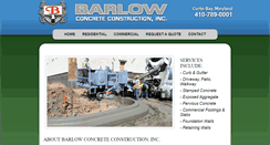 Desktop Screenshot of barlowconcrete.com